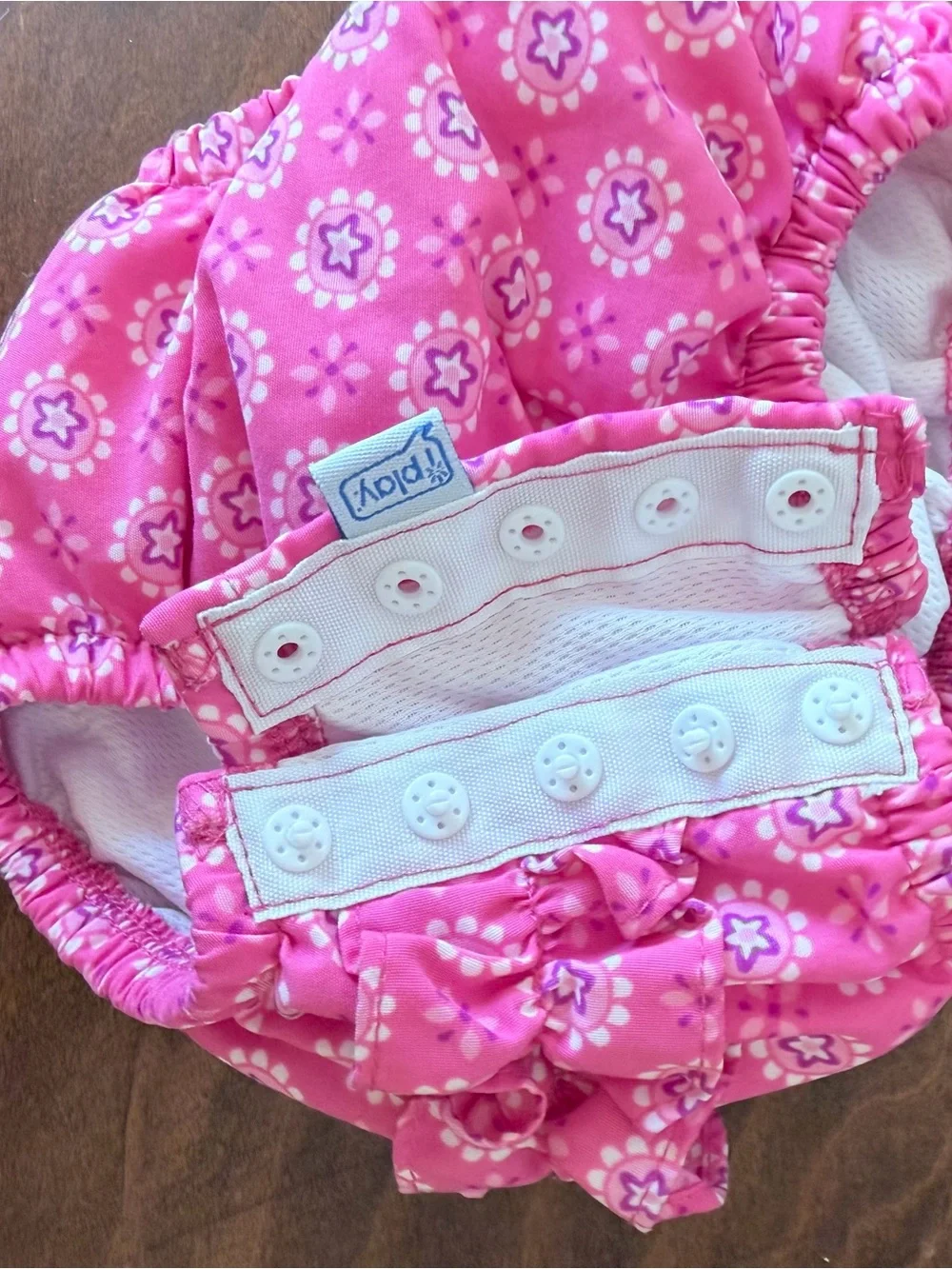 i play. Bright Pink Floral Diaper Cover